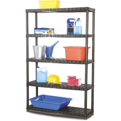 Practo rek Plasti Rack 120, 185 x 120 x 40 cm, 5 legborden, zwart