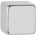 Maul neodymium kubusmagneet, ft 10 x 10 x 10 mm, zilver, blister van 10 stuks
