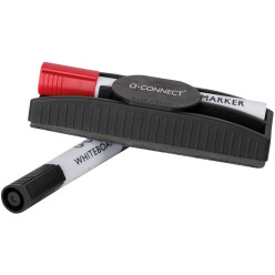 Q-CONNECT brosse effaçeur, magnétique, pour tableau blanc, avec 2 marqueurs