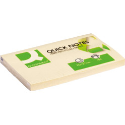 Q-CONNECT Recycled Quick Notes 76 x 127 mm 120 Sheets Yellow