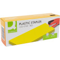 Q-Connect Half Strip Stapler, 20 Sheets, Plastic, Red