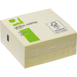 Q-Connect Quick Notes 76 x 76mm Yellow 400 Sheets
