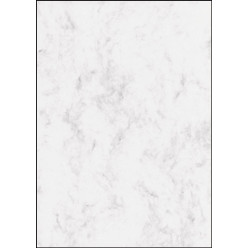 Sigel designpapier grijs gemarmerd, ft A4, 200 g, pak van 50 vel