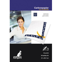 Kangaro carbonpapier, ft A4 (21 x 29,7 cm), blauw, pak van 10 vel