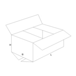 Boîte d'expédition, cannelure simple, 3 mm, brun, ft 350 x 350 x 250 mm