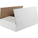 Boîte d'expédition, cannelure, blanc, ft 430 x 320 x 90 mm
