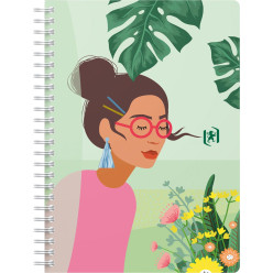 Oxford Spiral Wired Notebook Horizon A5 120 Pages 5mm Grid Assorted Colours