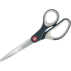 Leitz Cosy right-handed scissors 20.5 cm sharp tip stainless steel grey 1 pc blister pack