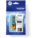 Brother cartouche d'encre,  500 pages, OEM LC-421XLVAL, 4 couleurs