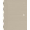 Oxford Origin A4+ Spiral Notebook, 140 Pages, 5mm Squared, Sand Cover