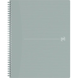 Oxford Origin Spiral Notebook, A4+ Size, 140 Pages, 5mm Grid, Grey