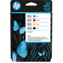 HP cartouche d'encre 950 en 951, 1.000 + 3 x 700 pages, OEM 6ZC65AE, 4 couleurs