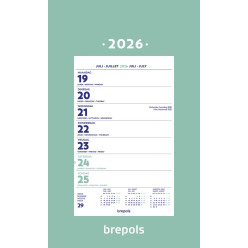 Brepols wand-week kalender op schild, 2026