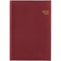 Brepols Omega Lima 6 Languages Desk Diary Burgundy 2026
