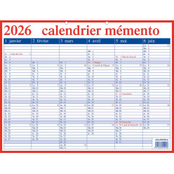 Aurora Memento Calendar French 2026