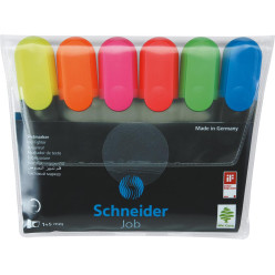 Schneider markeerstift Job 150, etui van 6 stuks in geassorteerde kleuren