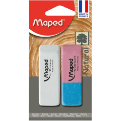 Maped gum Dessin & gum Duo-Gom, blister van 2 stuks