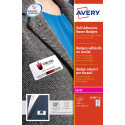 Avery Dennison Self-Adhesive Name Badges, 63.5 x 29.6 mm, Box of 540, White