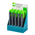 Q-CONNECT gum pen, zwart/groen