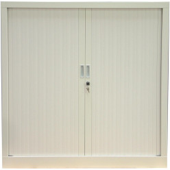 Roldeurkast, hoogte 136 cm, wit