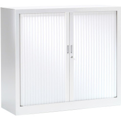 Roldeurkast, hoogte 100 cm, wit