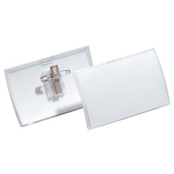 Durable badge met combiclip Click Fold ft 54 x 90 mm