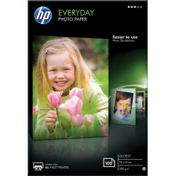 HP Everyday fotopapier ft 10 x 15 cm, 200 g, pak van 100 vel, glanzend