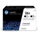 HP toner 26X, 9 000 pagina's, OEM CF226XD, zwart, duopack