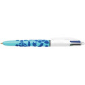 Bic Colours Velours 4-kleurenbalpen, medium, klassieke inktkleuren, doos van 12 stuks