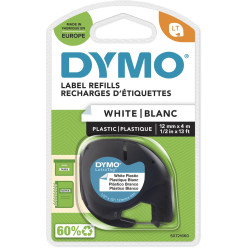 DYMO LetraTag Label Tape 12 mm Plastic White
