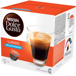 Nescafé Dolce Gusto dosettes de café, Lungo Decaffeinato, paquet