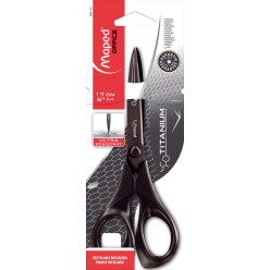Maped Titanium Scissors 17 cm Symmetrical Handles Blister Pack