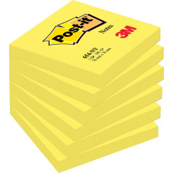 Post-it Notes, 100 feuilles, ft 76 x 76 mm, jaune néon