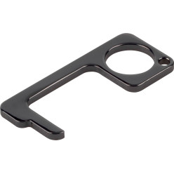 Antibacterial No-Touch Door Opener Keychain, Black