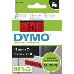 Dymo D1 tape 12 mm, zwart...