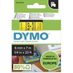Dymo D1 tape 6 mm, zwart op...