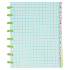 Atoma A5 Index Book, Transparent Cover, 5 mm Grid