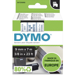 Dymo D1 tape 9 mm, blauw op...