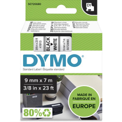 DYMO D1 Label Tape 9mm Black on White 40913