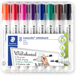 Staedtler Lumocolor Whiteboard Marker Set, Assorted Colors, Pack of 8
