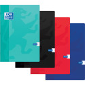 Oxford School cahier, ft A4, 72 pages (36 feuilles), quadrillé 5 mm, couleurs assorties