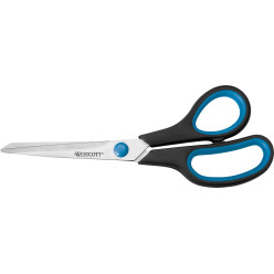 Westcott EasyGrip Scissors 20.4 cm Right/Left Hand Pointed Tips Stainless Steel Blue/Black Blister Pack of 1