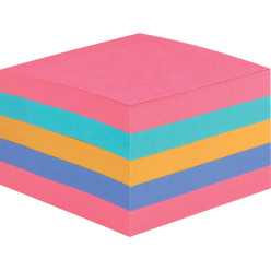 Post-it Super Sticky Notes cube, 440 feuilles, ft 76 x 76 mm, couleurs assorties arc-en-ciel