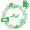Novus nietmachine Re+New B2, zwart