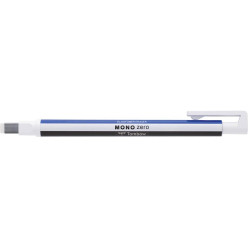 Tombow stylo gomme MONO zero, avec pointe rectangulaire, navulbaar, corps blanc