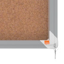 Nobo Premium Plus Indoor Notice Board With Sliding Lockable Door Cork Surface 18 x A4
