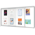 Nobo Premium Plus Magnetic Indoor Display Case Sliding Door with Lock 27 x A4