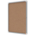 Nobo Premium Plus Indoor Notice Board, Rotary Lockable Cork Display for 9 x A4
