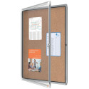 Nobo Premium Plus Indoor Notice Board, Rotary Lockable Cork Display for 9 x A4