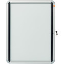 Nobo Premium Plus Indoor Lockable Magnetic Notice Board, Swing Door with Lock, Fits 4 x A4